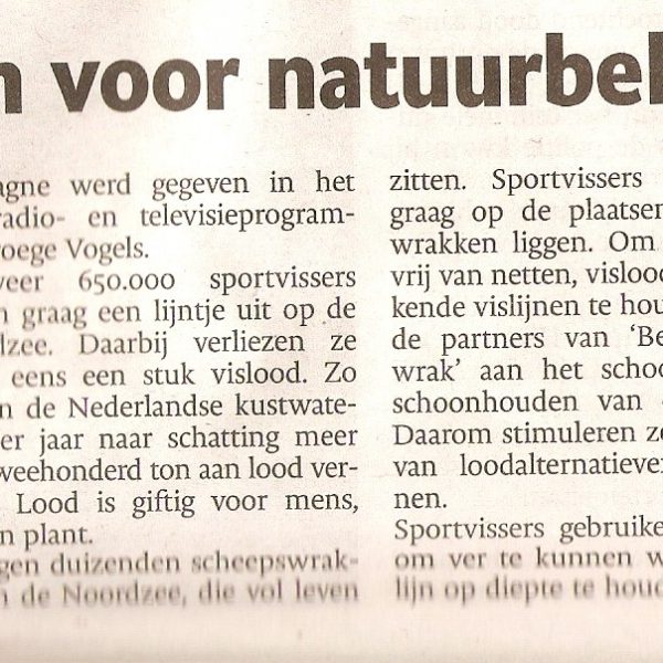 Alternatieven voor natuurbelastend vislood